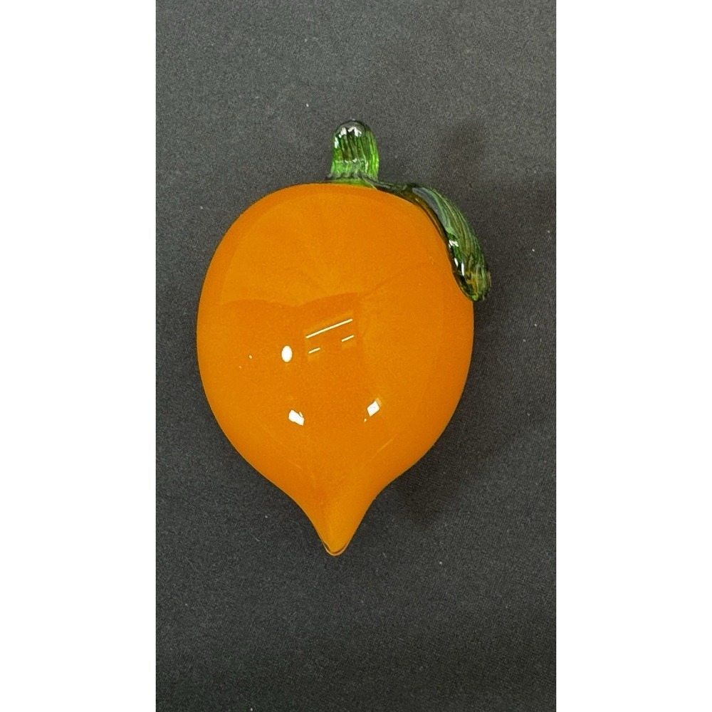 VTG Hand Blown Glass Mango Papaya Fruit Vegetable Art Murano Style